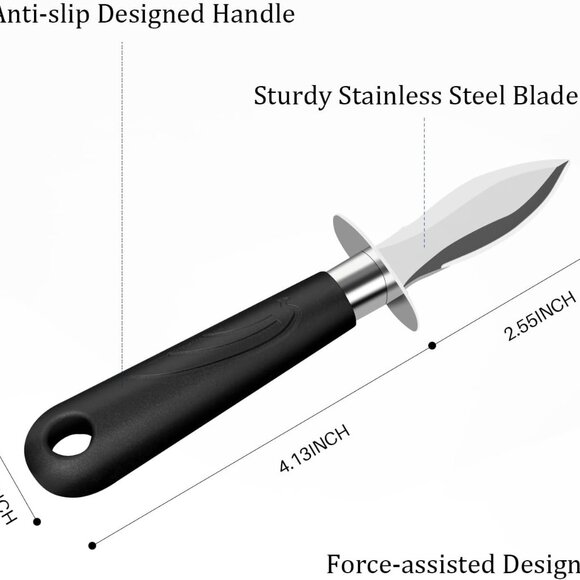 Oyster Shucking Knife (Black) and Glove (Gray) (NWOT) - Picture 3 of 4